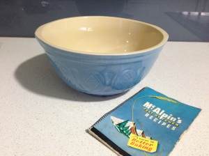 My new 'Nana Bowl' and one of her recipe books